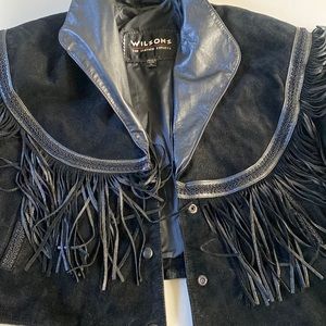 Wilson’s Leather Vintage Crop Fringe Jacket